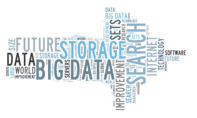 Fototapeta na wymiar Big data word cloud