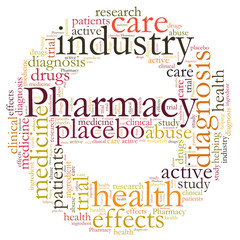 Pharmacy industry word cloud