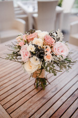 Beautiful bridal bouquet. Wedding floristry