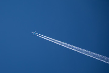 flight of a passenger plane