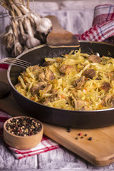 Stewed cabbage with meat