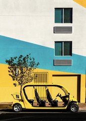 Yellow Golfcart