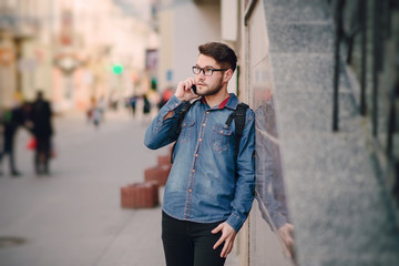 Fototapeta premium guy with headphones