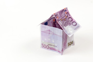 House made with 500 euro banknotes