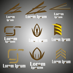 Coffee logos and icons/The figure shows a few types of logos for businesses, businesses