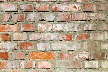 Wall of terracotta bricks