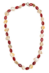 Woman jewellery isolated on white background