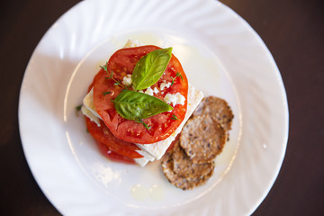 Tomatoes and feta salad 