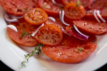 Tomatoes and feta salad 