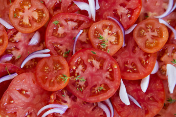Tomatoes and feta salad 