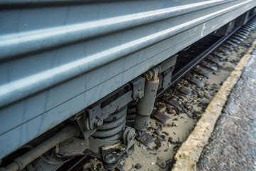 Passenger wagon on platform