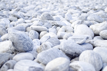 White Stone Pebble Beach Background