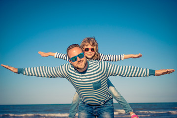 Happy family on summer vacation