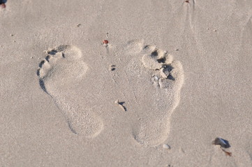 Fußspuren im Sand