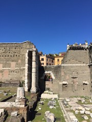 Colonne dei templi dei Fori imperiali, Roma, Italia