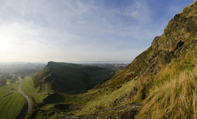 Looking Down Over Salisbury Crags, Edinburgh