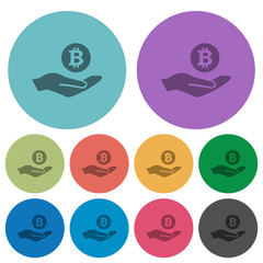 Bitcoin earnings color darker flat icons