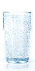 glass of carbonated water