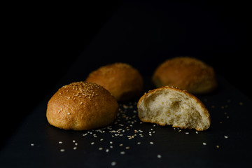 Coconut Sesame Buns