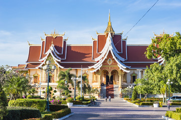 That Luang temple in the centre of Vientiane, Laos