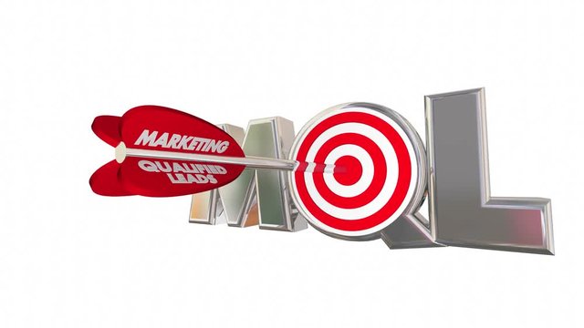 MQL Marketing Qualified Sales Leads Bow Arrow Target 3d Animation