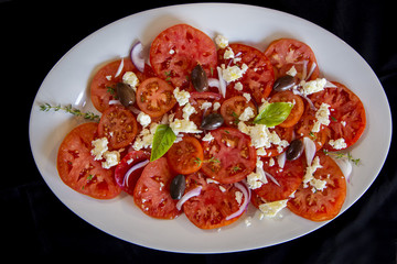 Tomatoes and feta salad 