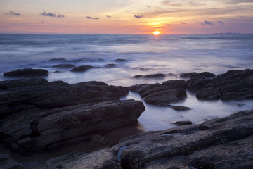 Sunset at Lanta Island, south of Thailand