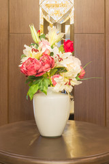 Beautiful flower in a ceramic vase decoration