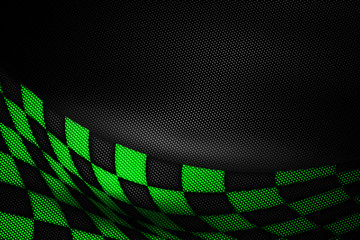 green and black carbon fiber background. - 147343203
