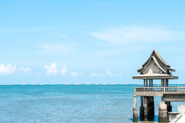 pavilion on sea beach