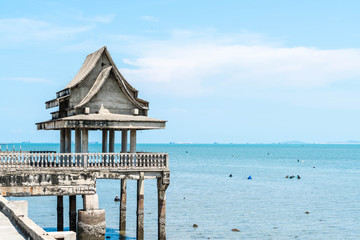 pavilion on sea beach