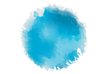 Abstract blue watercolor on white background.The color splashing on the paper.