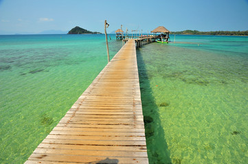 Wooden Piers on Tropical Islands