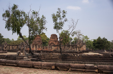 Religious stone carvings and temple wall decorations Asia