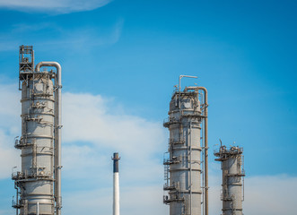 Industrial zone,The equipment of oil refining,Close-up of industrial pipelines of an oil-refinery...