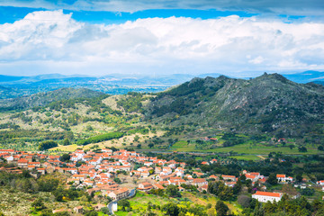 Obraz premium View from Monsanto to the neighboring village of Relva. Idanha-a-Nova. Portugal