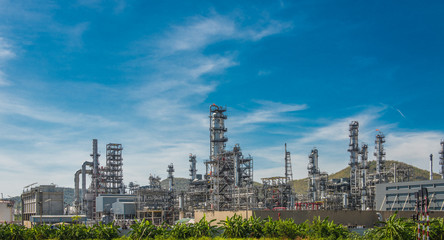 Obraz premium Business Logistics concept,Truck in container depot in import and export area at port,Container Cargo freight ship for Logistic Import Export 