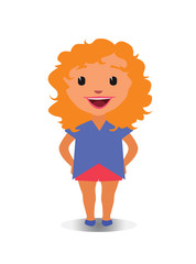 Happy, Smiling and Laughing Avatar of Cartoon Character in Flat Vector - Use as Emoji, Mascot or Emoticon Young Female with Headphones Illustration Isolated on White Background