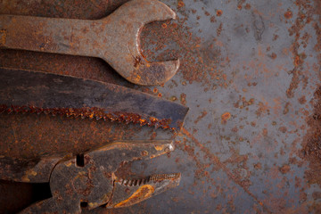 Old rusty tools