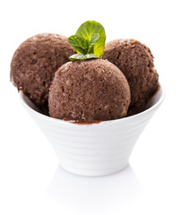 Sorbet of banana chocolate