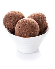 Sorbet of banana chocolate