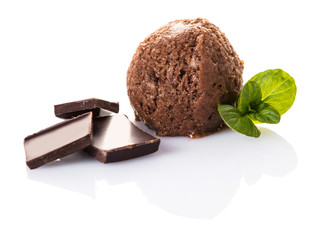 Sorbet of banana chocolate