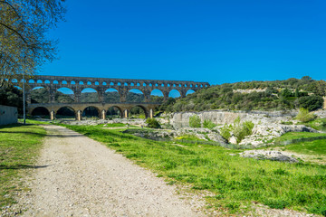 Le pont du Gard, France.