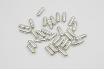 Capsule on white texture