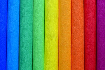 Abstract color background from several rolls of crepe paper