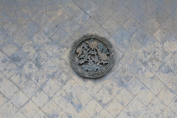Gray Wall of a Muslim Mosque in Qinghai Province China Asia 
