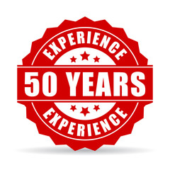 50 years experience vector icon