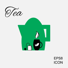 Cup of Hot Tea Vector Icon