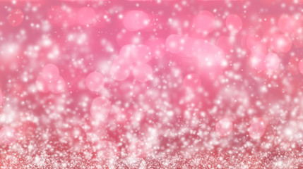 Bokeh abstract background wallpaper glitter diamond for wedding and Christmas festival or celebration concept.