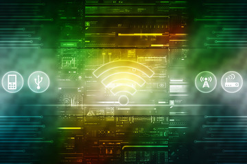 2d illustration technology background